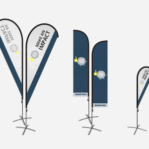 Feather & Teardrop Flags: (Double Sided) Small, Medium, Large & XL